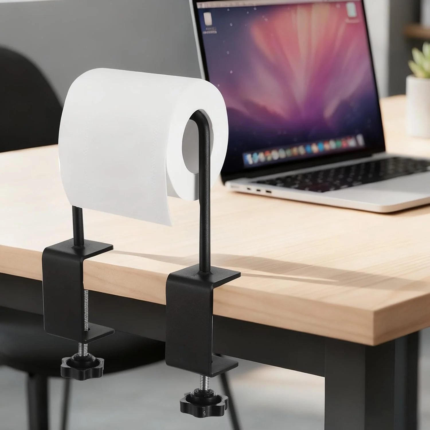 Tabletop Paper Roll Holder Metal Dispenser Adjustable Fits Tables Up to 1.8 Inch and Paper Rolls Up to 7 Inch for Craft Drawing