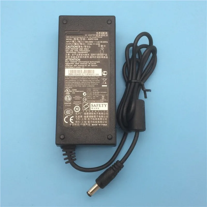 Original 36W 12V 3A 5.5*2.5mm AC Adapter Charger ADPC1236 DA-36Q12 For Philips AOC 224CL2 234CL2 234E5Q LCD Monitor Power Supply