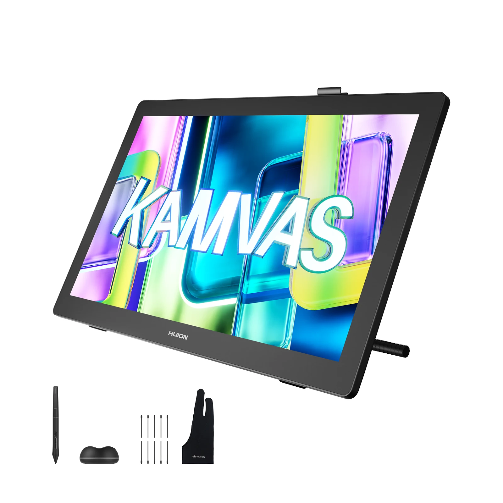 Huion New Graphics Tablet Kamvas 22 (Gen 3) 2.5K Screen Drawing Display with PenTech 4.0 Stylus Canvas Glass 2.0 Ambient Light