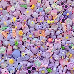 10-100Pcs Couleur Mixed Material Kit 3D Resin Flat Cabochons Embellishment Apple Diy Wedding Hairpin accessories Scrapbook Craft