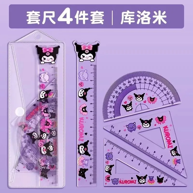 

PomPomPurin My Melody Anime Kawaii Sanrio Baby Popular Student Transparent Ruler Cute Cartoon Kuromi Ruler Gifts for Kids