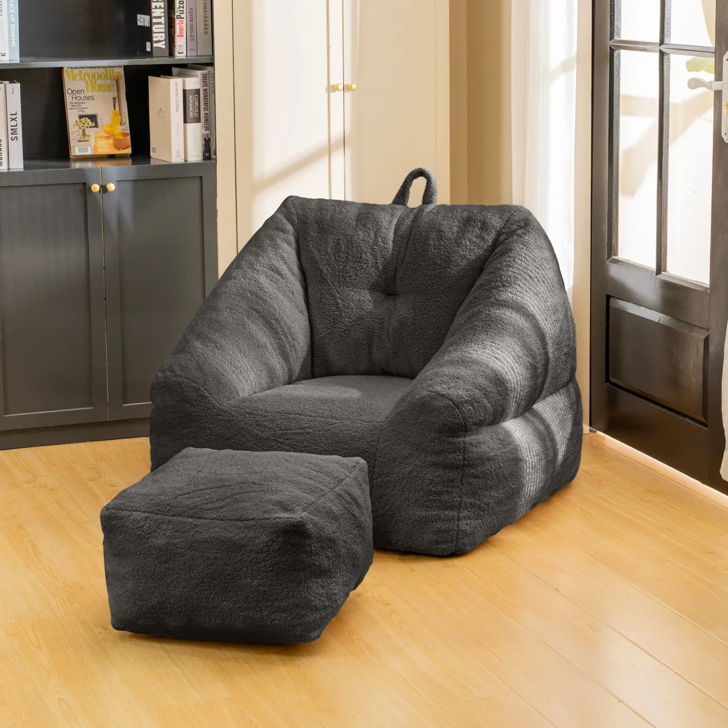 Bean Bag Chair with Filler, Bean Bag Sofa with Tufted Soft Stuffed Filling, Fluffy and Lazy Sofa, Comfy Cozy BeanBag Chairs with