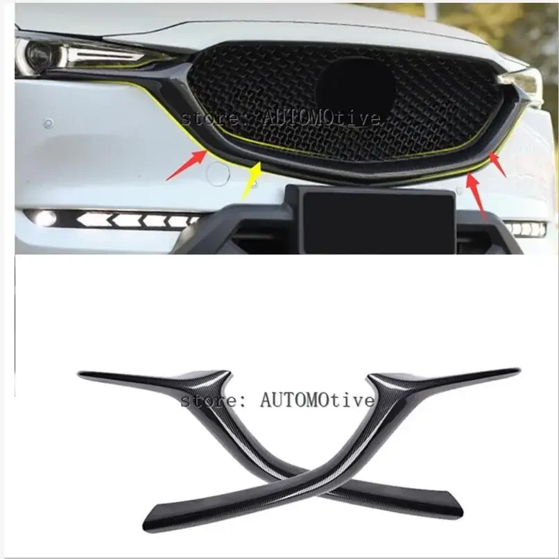 

For Car Grille Trim Strip NEW Mazda CX-5 CX-8 FRONT Bumper Full Star RACING Grills Cover Trim Styling CX5 ACCESSORIES 2017-2021