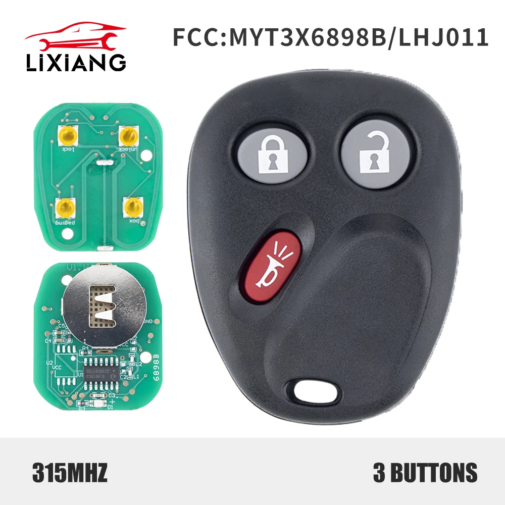 

LIXIANG LHJ011/MYT3X6898B 315Mhz 3 Buttons Remote Key For Hummer H2 Chevrolet Avalanche Cadillac Escalade 2003 2004 2005 2006
