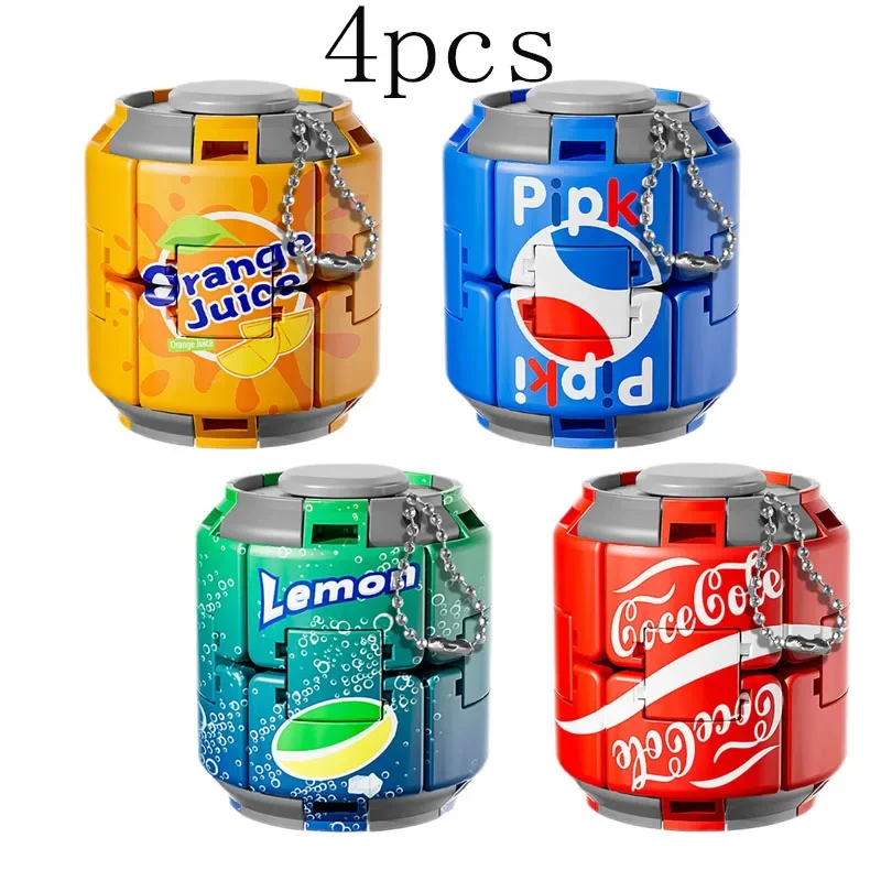 /*New 4 Popular Soda Can SliderCreative Stress-Relieving Toys Fingertip Spinners with Pressing Can Designs for Stress Relief Toy