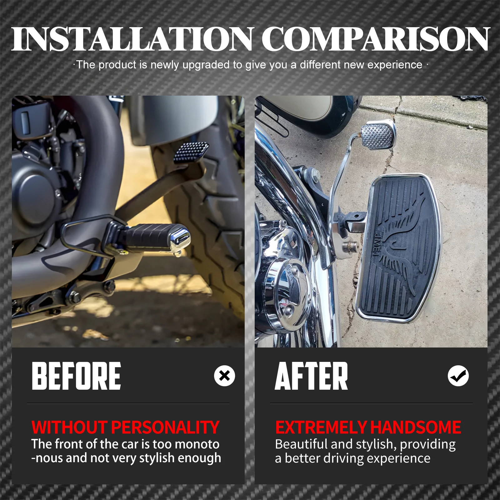 Motorcycle Front Rear Floorboard Driver Passenger Footrest Wide Footpeg For Yamaha Dragstar For Honda Shadow For KAWASAKI Vulcan