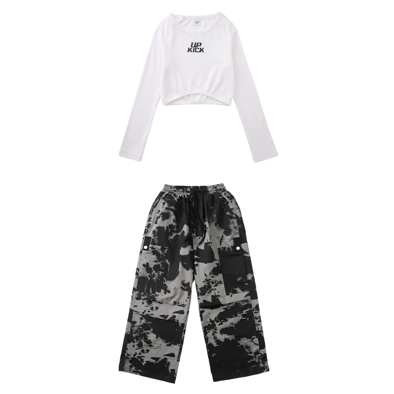 Bambini Costumi di danza Hip Hop per ragazze T-shirt allentata Pantaloni Hiphop Streetwear Ragazzi Jazz Performance Abiti di scena DQS17916