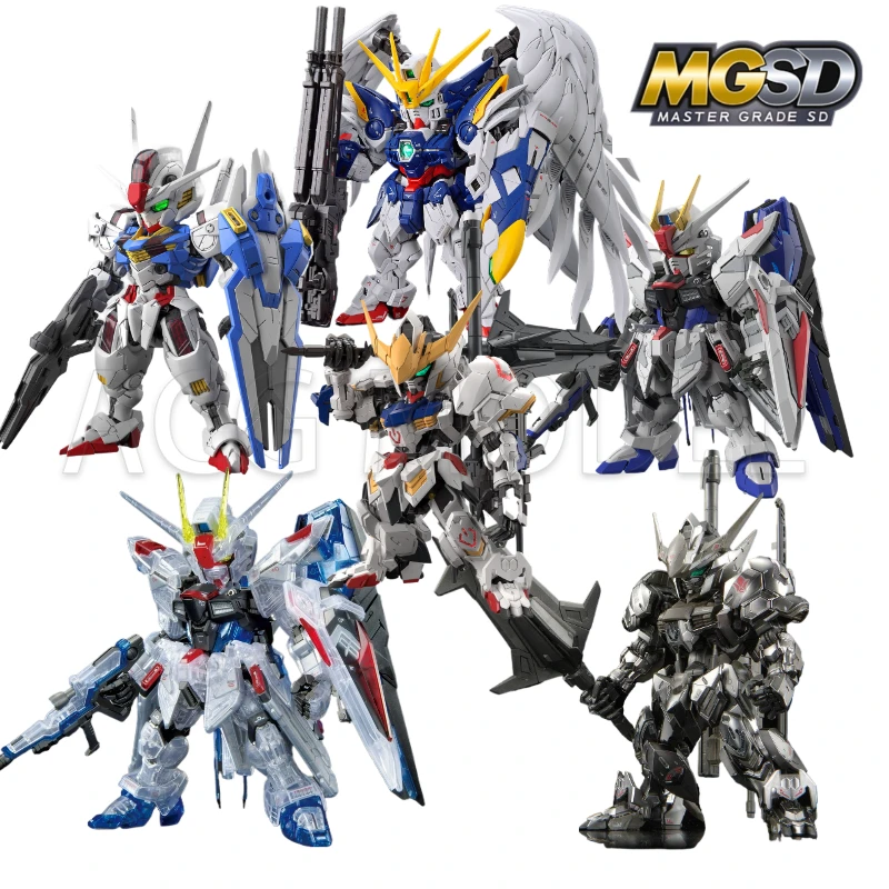 

Bandai MGSD NORMAL EDITION WING GUNDAM ZERO EW BARBATOS IRON-BLOODED AERIAL ZGMF-X10A CLEAR COLOR Assembly Model Toys