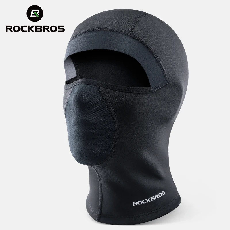 ROCKBROS Cycling Fleece Headgear Warm Windproof Bicycle Balaclava Breathable Face Mask Bike Equipement Skiing Fleece Head Mask