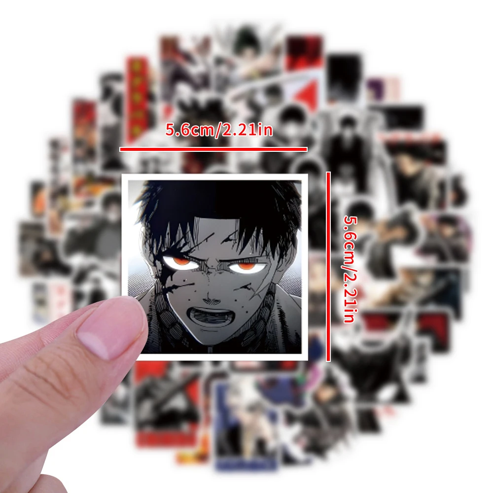

10/30/55pcs Cool Anime Kagurabachi Stickers Japanese Manga Decals DIY Helmet Notebook Phone Laptop Cartoon Graffiti Sticker Pack