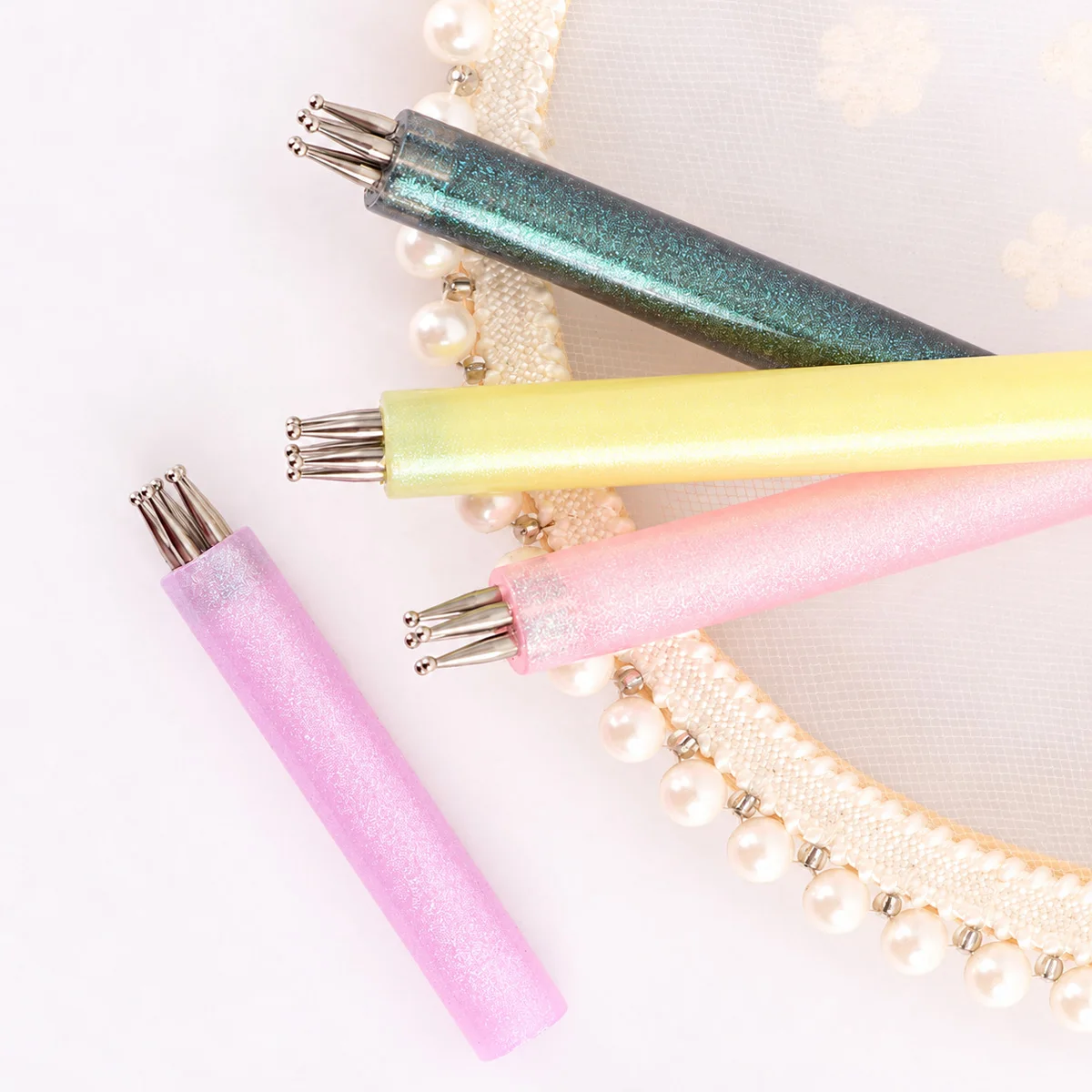 1/4pcs Five-Petal Nail Art Dotting Pen Set, One-Stroke Flower Drawing Tool for Professional Salons and Home DIY Manicure
