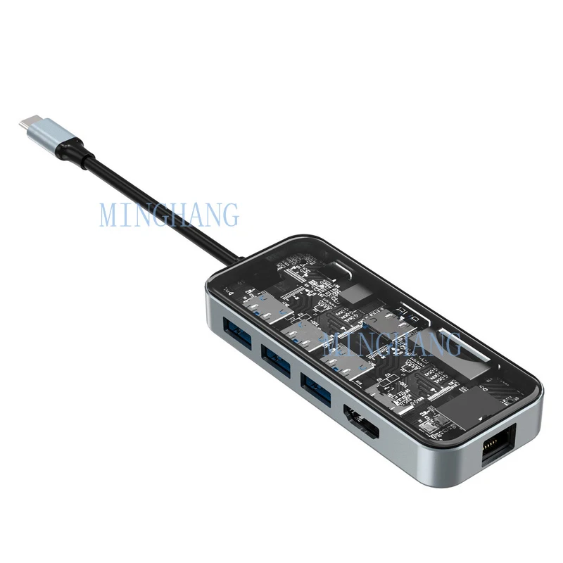 M  USB C 10 in 1 Type-C Docking Station Laptop Gigabit Ethernet Port Accessories