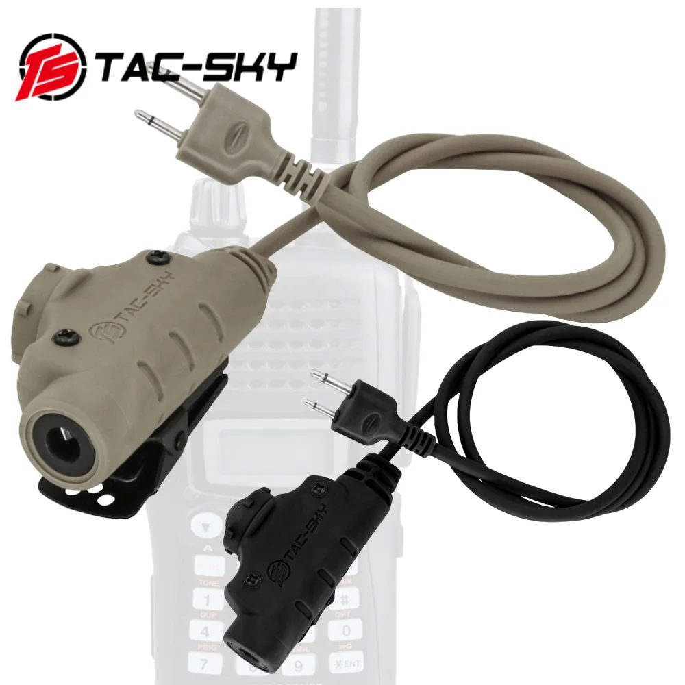 TS TAC-SKY Tactical Accessory U94 V2 PTT Adapter icom ptt for icom Intercom for Tactical Airsoft Shooting Headset Comtac Sordin