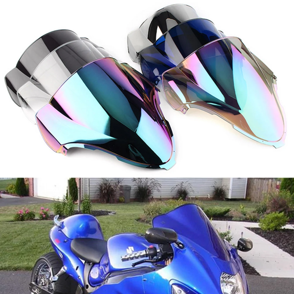 Motorcycle Windshield For SUZUKI GSX1300R Hayabusa GSXR1300 1999-2007 Double Bubble WindScreen Accessories Fairing Deflector