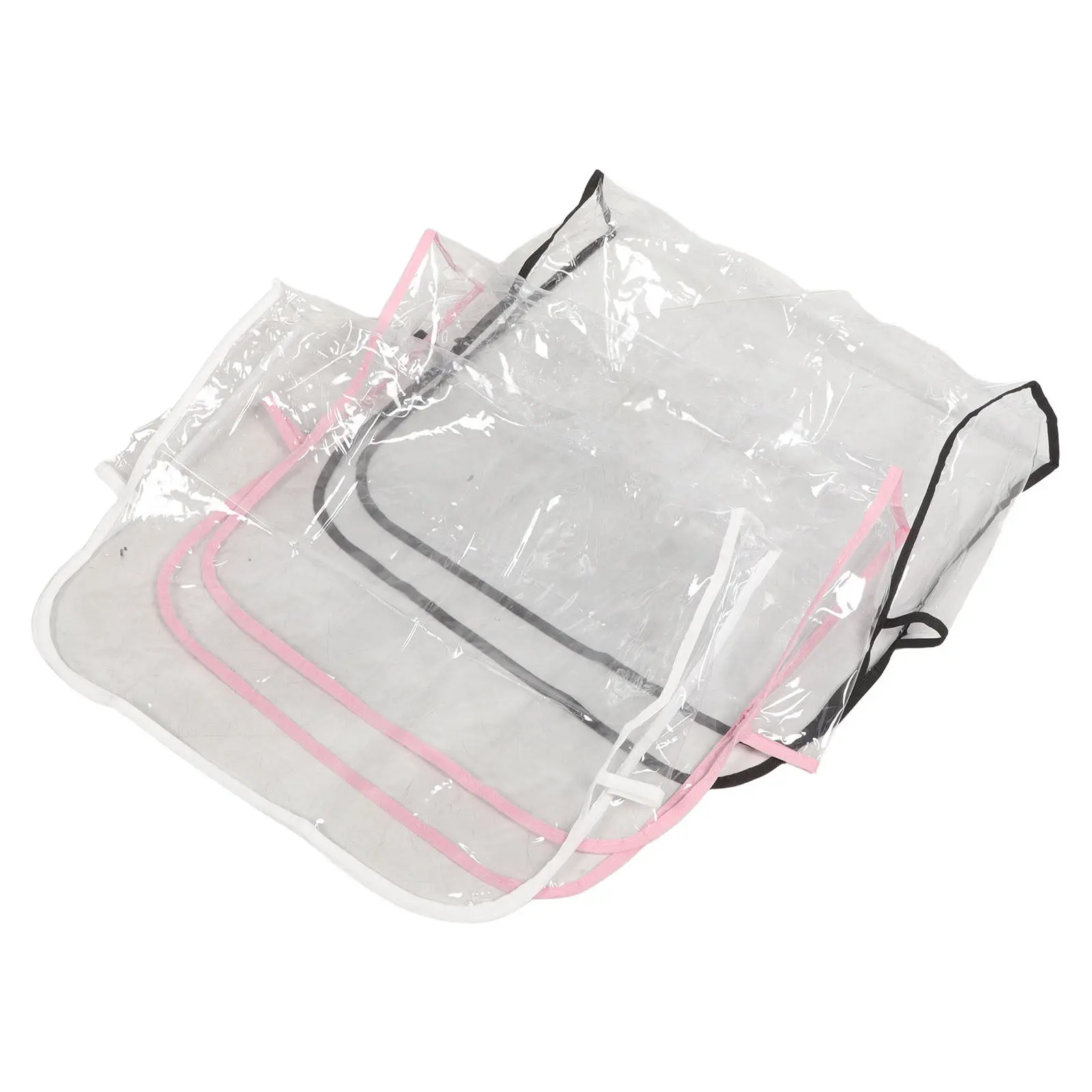 3Pcs Hair Salon Chair Seat Covers Transparent Waterproof PVC Protective Covers for Barber Shop Salon Chair Back Cover 20x16