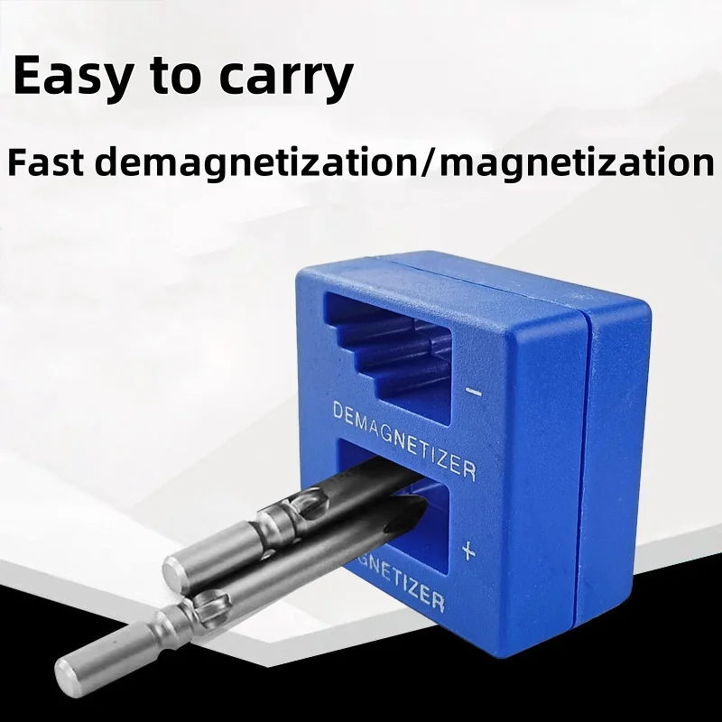 Screwdriver 2 in 1 Magnetizer Demagnetizer Tool Blue Screwdriver Magnetic Pick Up Tool Screwdriver Pickup Tool for Screw Driver