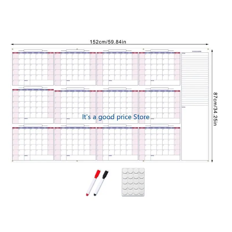 2026 Anno intero per visualizzare il calendario Calendario cancellabile riutilizzabile Pianificatore annuale 2026 Pianificatore