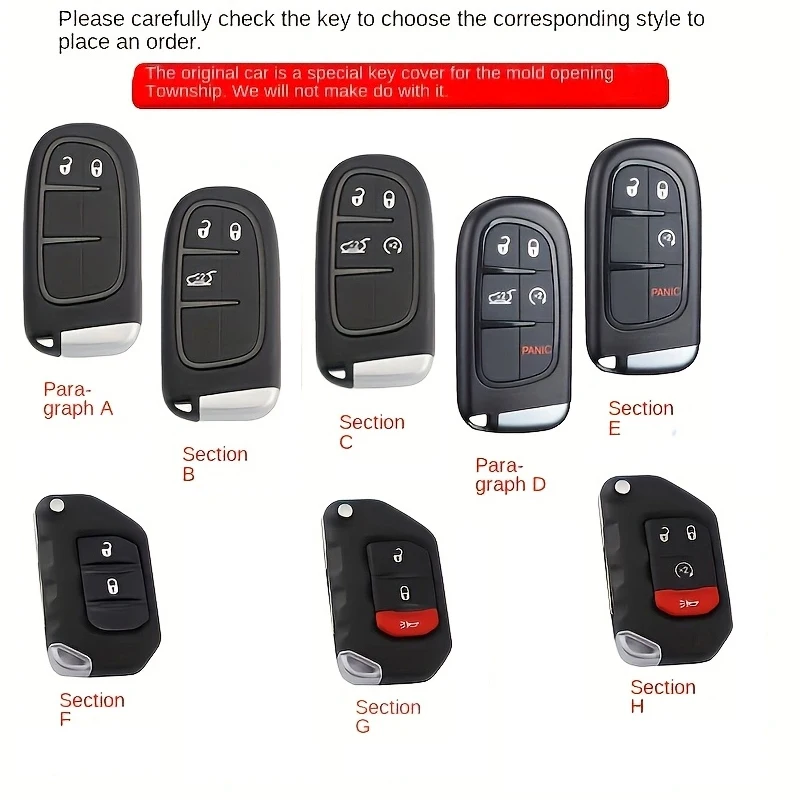 Car Alloy Key Case Key Bag Key Chain Shell Jeep Commander Compass Gladiator Wagoneer Grand Cherokee Wrangler JK Renegade Patriot