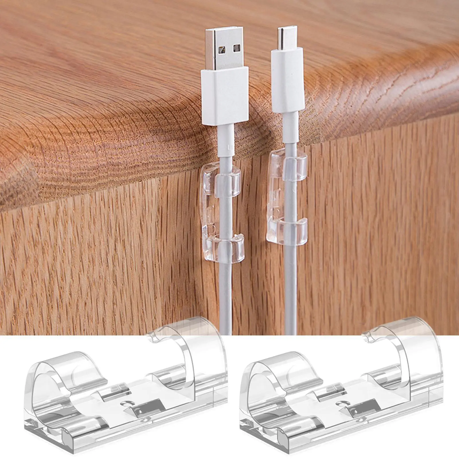 16Pcs Cable Organizer Clips Cable Management Wire Manager Cord Holder USB Charging Data Line Bobbin Winder Wall Mounted Hook