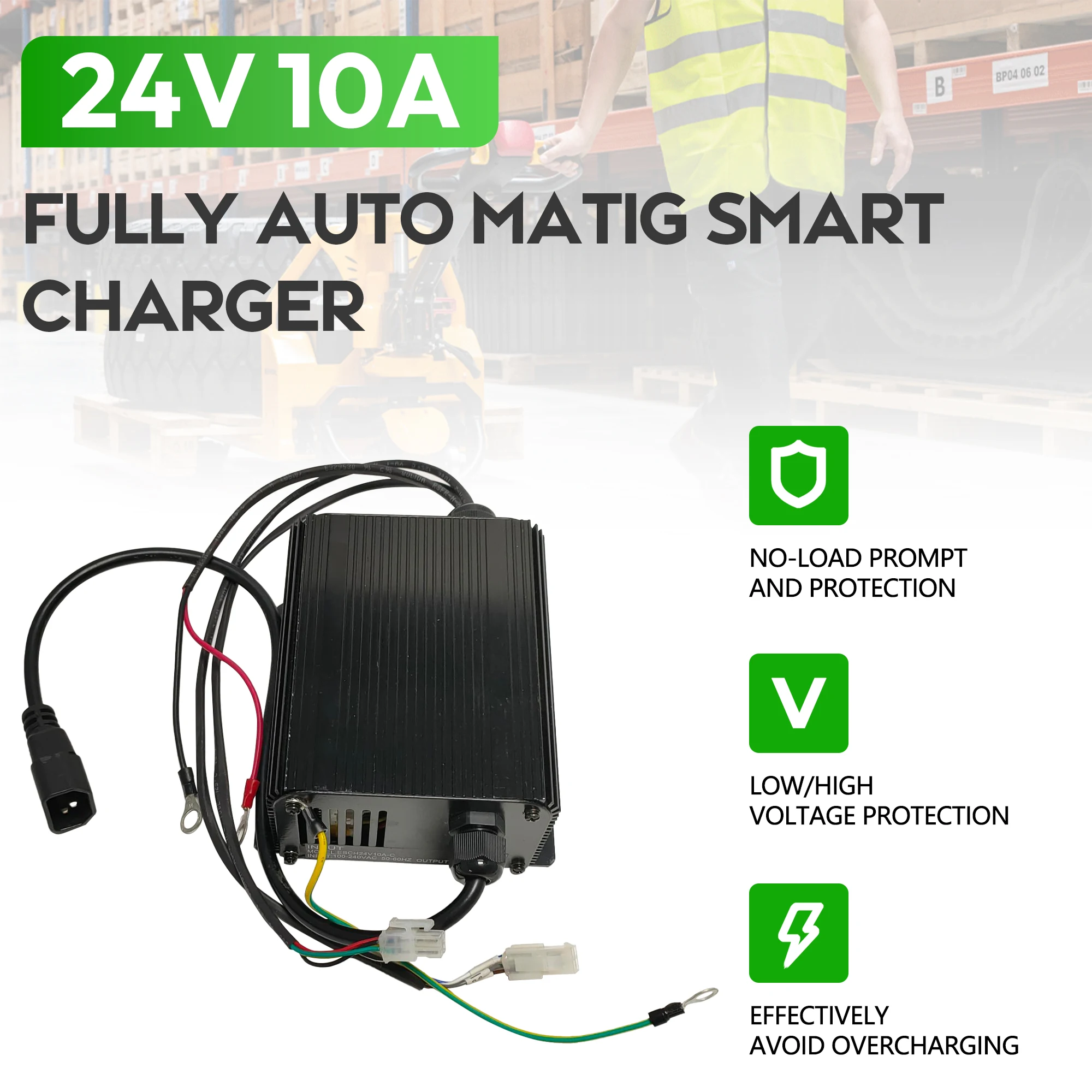 24V 5A Battery Charger for Big Joe P33 Pallet Jack Truck 1121-520004-0A