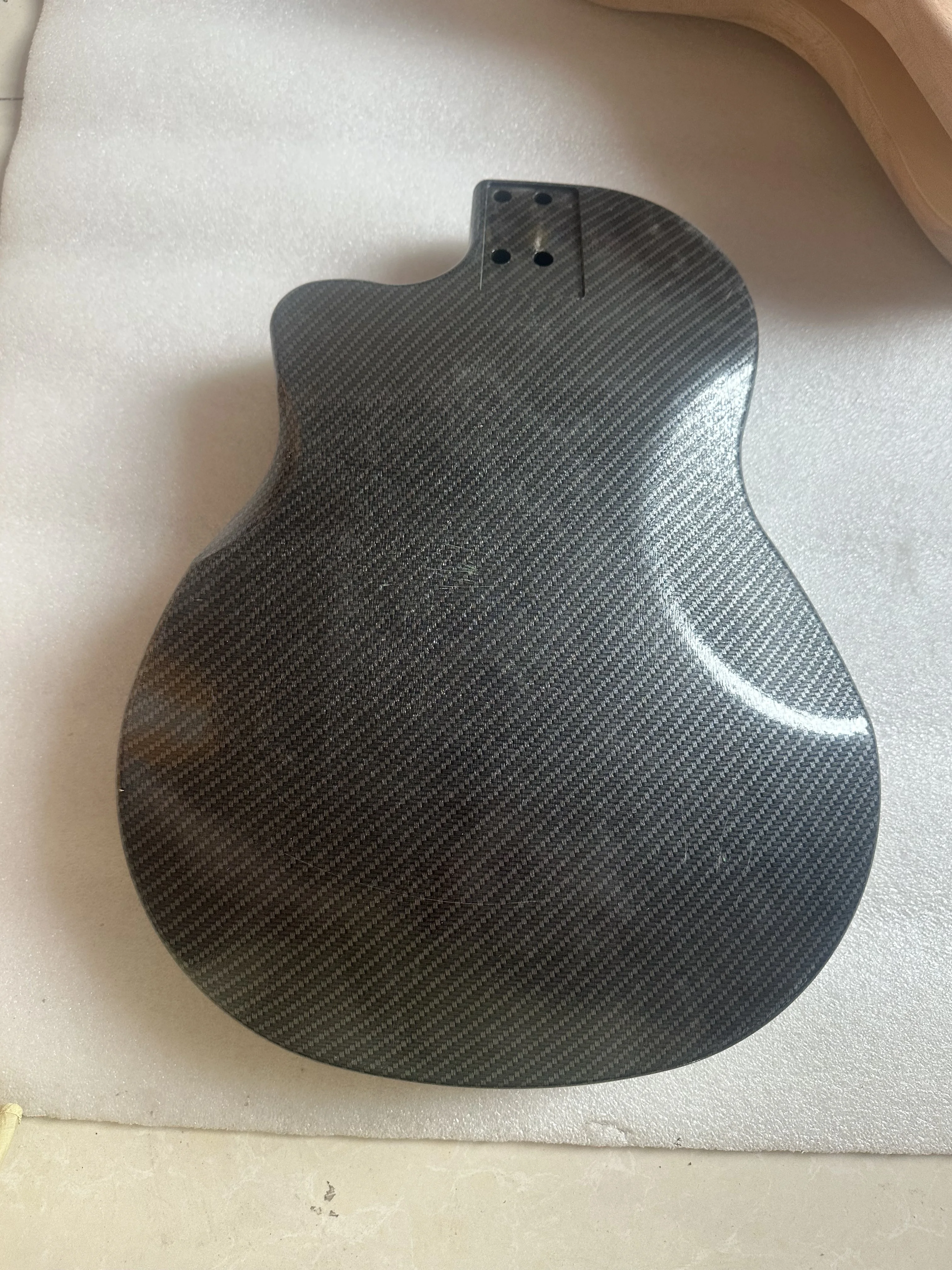 

Nylon Plastic Compstic Acoustic Guitar, 6 Strings, Round Back, Ovation Model, 41 Inch, Cutaway Design, Folk Guitar, Back Part