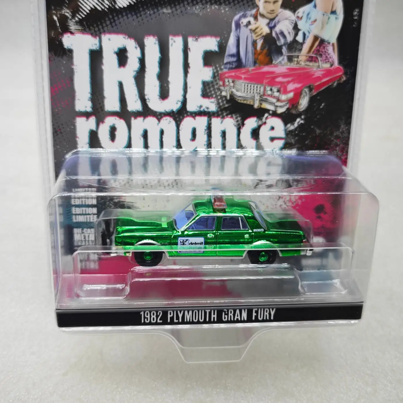 

Greenlight 1:64-1982 Plymouth Gran Fury с зеленым покрытием, модель игрушечного автомобиля, имитация звука, свет, коллекция, подарок для детей
