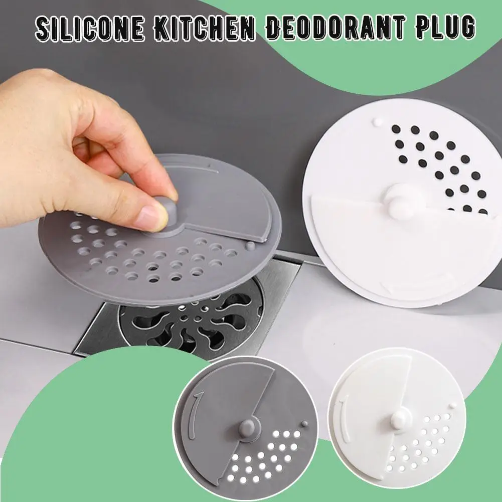 1/2PCS Silicone Kitchen Deodorant Plug Bathtub Shower Stopper Silicone Kitchen Deodorant Plug Accessories Floor Drain Bathr X2X5