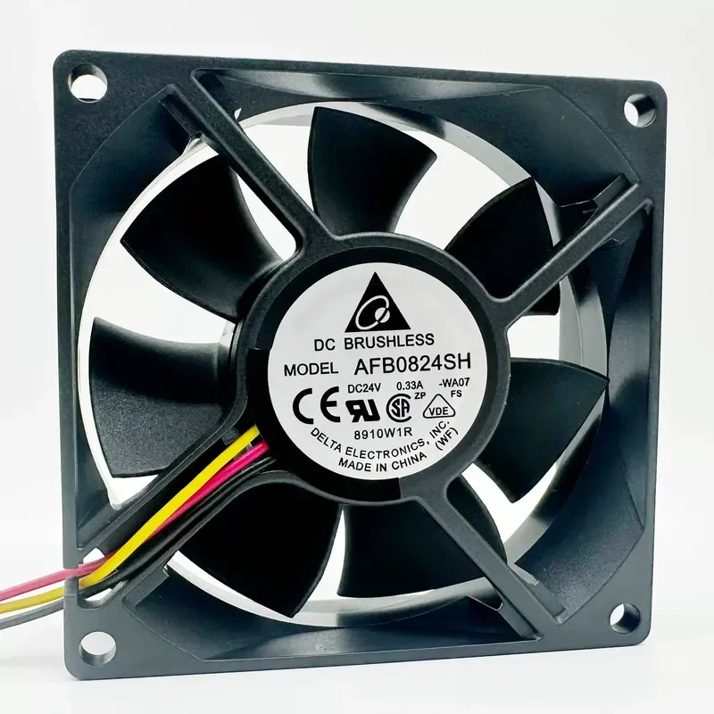 New Cooling Fan for AFB0824SH 24V 0.33A 8CM 3-Wire Shida Inverter Elevator Accessories