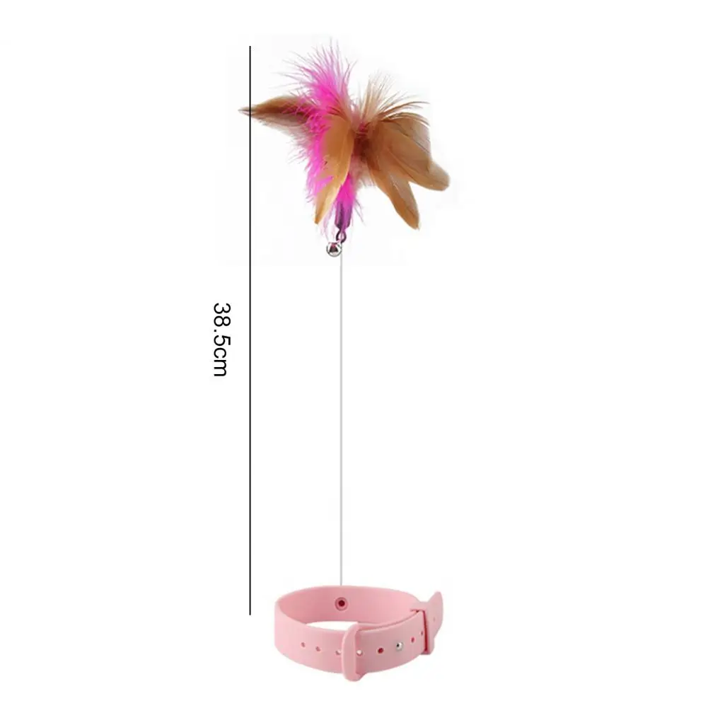 Engraçado Feather Teaser Stick com Bell para Animais de Estimação, Cat Wand, Kitten Playing, Training Toys, Interactive Toys