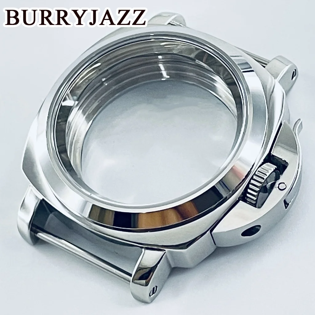 BURRYJAZZ 40mm Fit NH34 NH35 NH36 NH37 NH38 NH39 NH70 NH72 Movement Silver Watch Case Waterproof Sapphire Glass