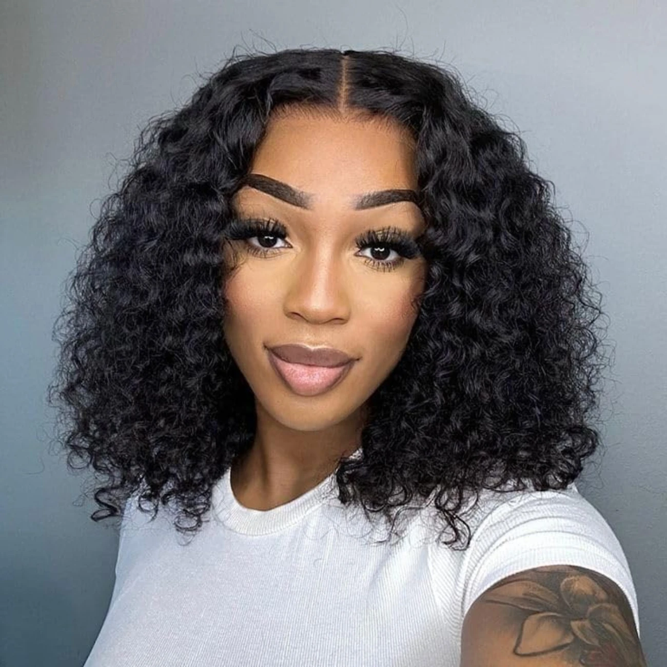 

13x4 HD Lace Curly Bob Wig Pre Plucked Lace Frontal Wigs Human Hair Short Curly Bob Glueless Wig Brazilian Remy Hair For Women