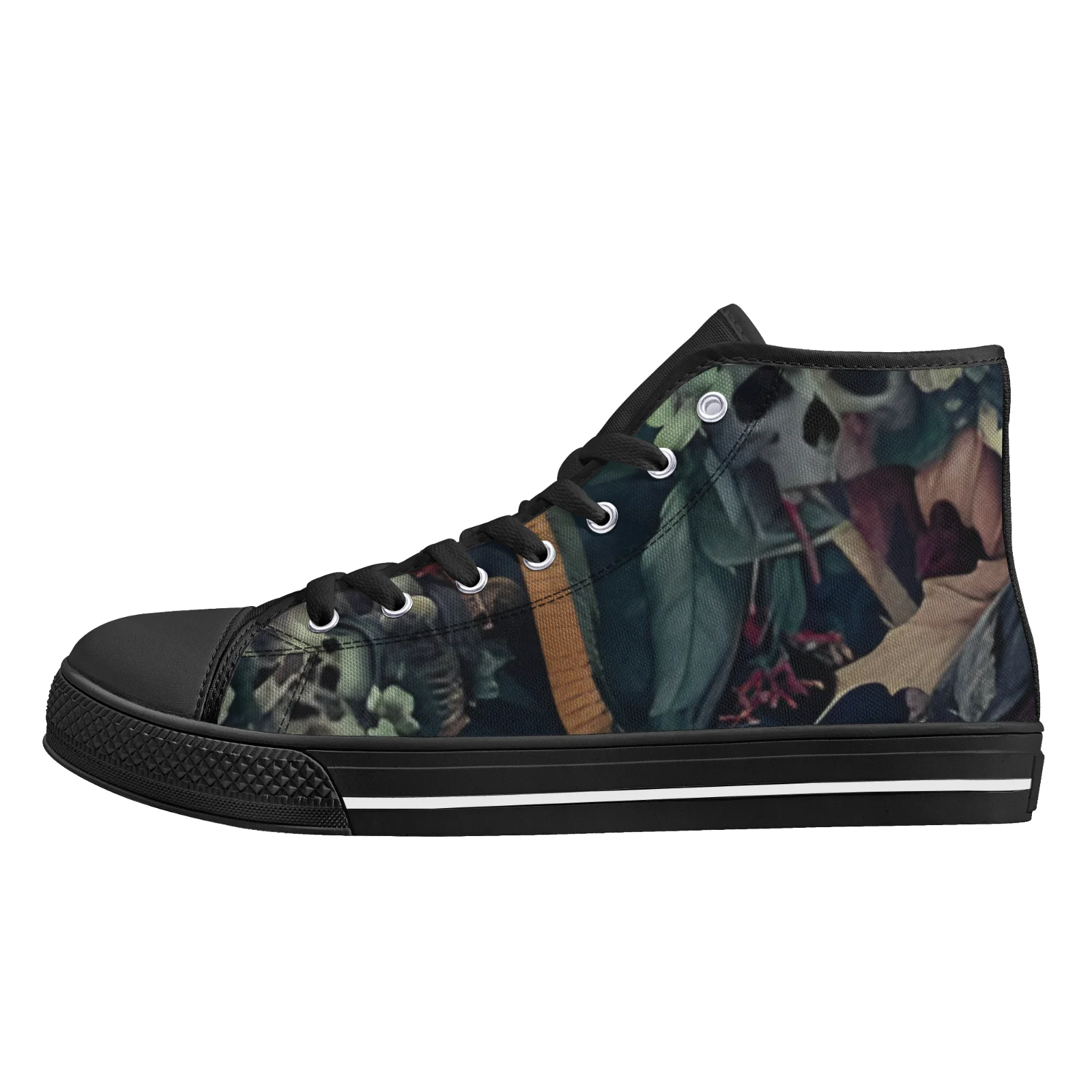 

Custom Shoes Gothic Skull Prints Classic High Top Canvas Shoes for Boys Girls Vulcanized Shoes Flats Sneakers Footwears