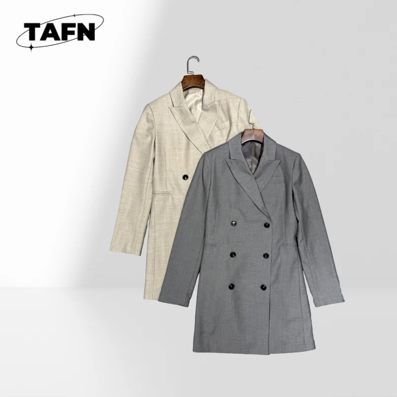 

Женское ветровка в минималистском стиле, однотонное повседневное пальто с поясом, ветровка средней длины, женские пригородные модели AI1432