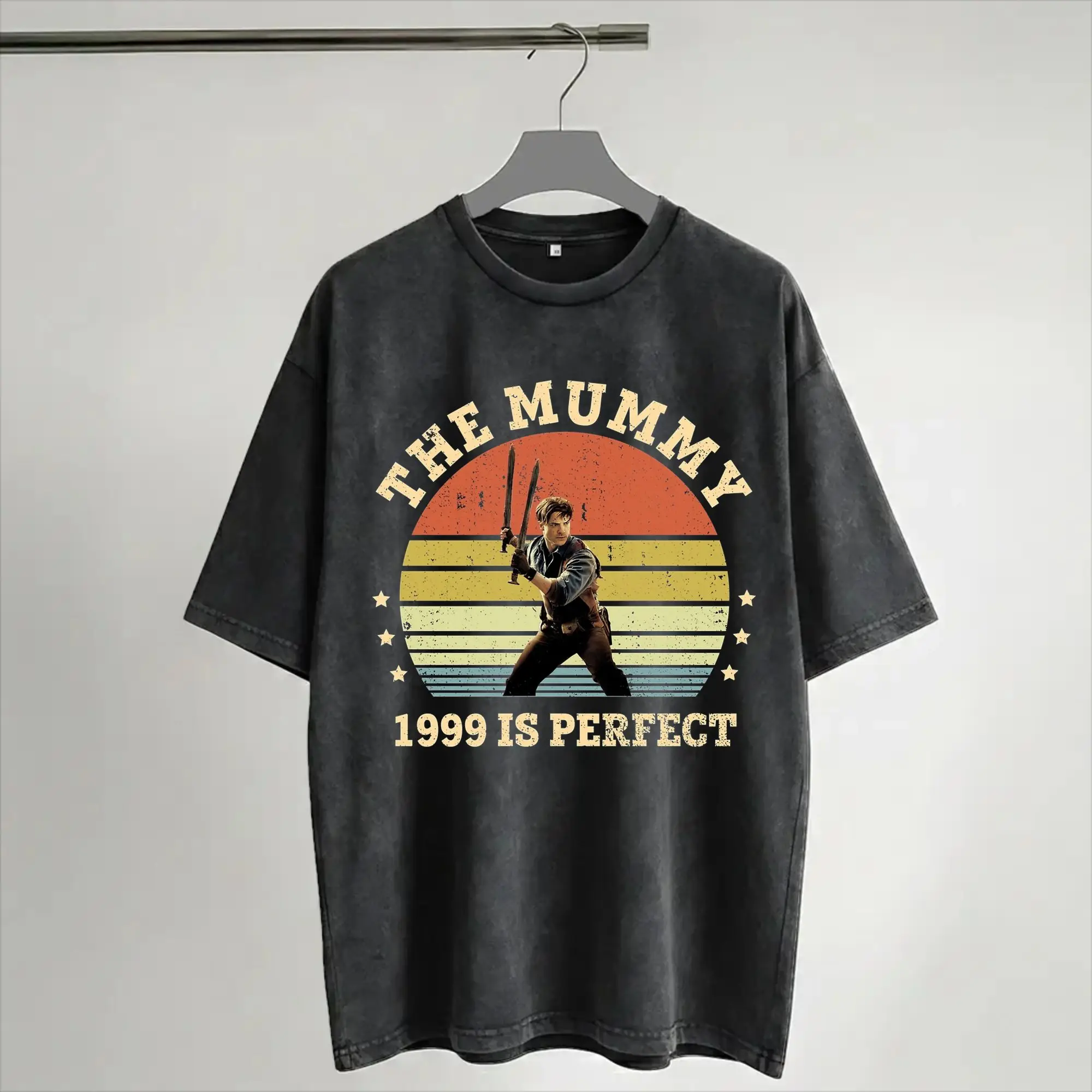The Mummy 25th Anniversary Outfit Washed T Shirts for Men Women Streetwear Hip Hop T-Shirts Printed  Tees Tops Short Sleeve