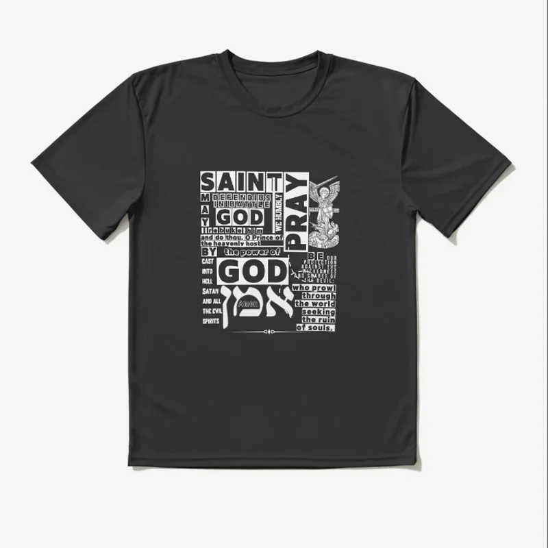 Saint Michael Archangel Catholic Angel Defender T-Shirt 100% Cotton O-Neck Summer Short Sleeve Casual Mens T-shirt Size S-3XL