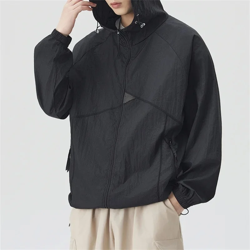 Couple Outdoor Summer Sun Protection Jacket Men's Summer Sunscreen Jacket UPF50+ Anti-UV Ice Cool Breathable