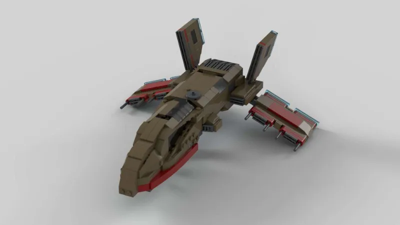 핫 526 PCS MOC 우주선 항공기 전투기 조립 모델 맞춤 퍼즐 기술 창의적 조립 고급 크리스마스 선물