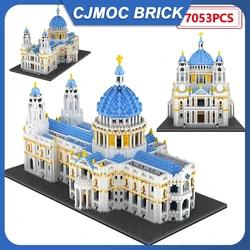 7053 Pcs City Mini St Paul Cathedral Architecture Building Blocks Famous Castle Moc Bricks Educational Gifts Toys For Children