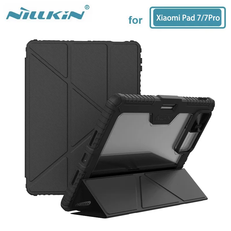 for Xiaomi Mi Pad 7 Case Nillkin PU Leather Flip Cover for Xiaomi Pad7 Pro with Slide Camera Protection