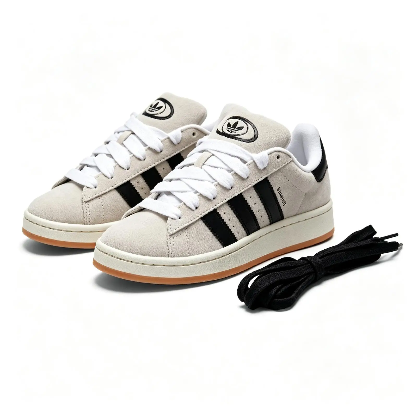 Adidas Originals CAMPUS 00s W Gy0042 Trendy Retro Bread Shoes Low-Top Sneakers Gray White Black With Shoebox Free Extra Laces