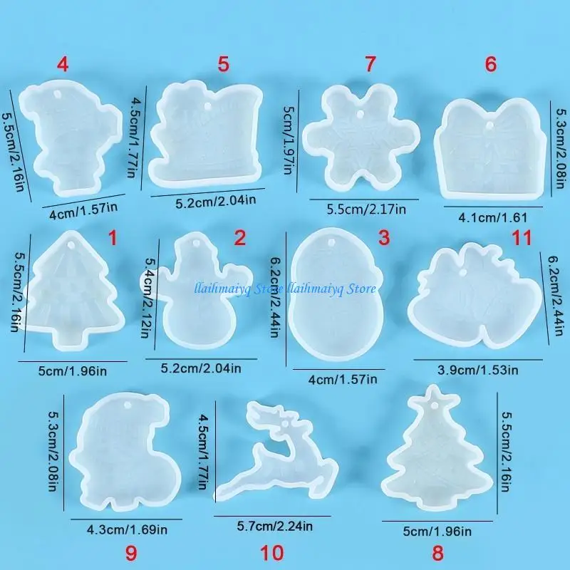 573B سلسلة عيد الميلاد الحلي الراتنج صب قالب من السيليكون امرأة المفاتيح قلادة الزخرفية قالب مجوهرات DIY بها بنفسك الحرف اليدوية