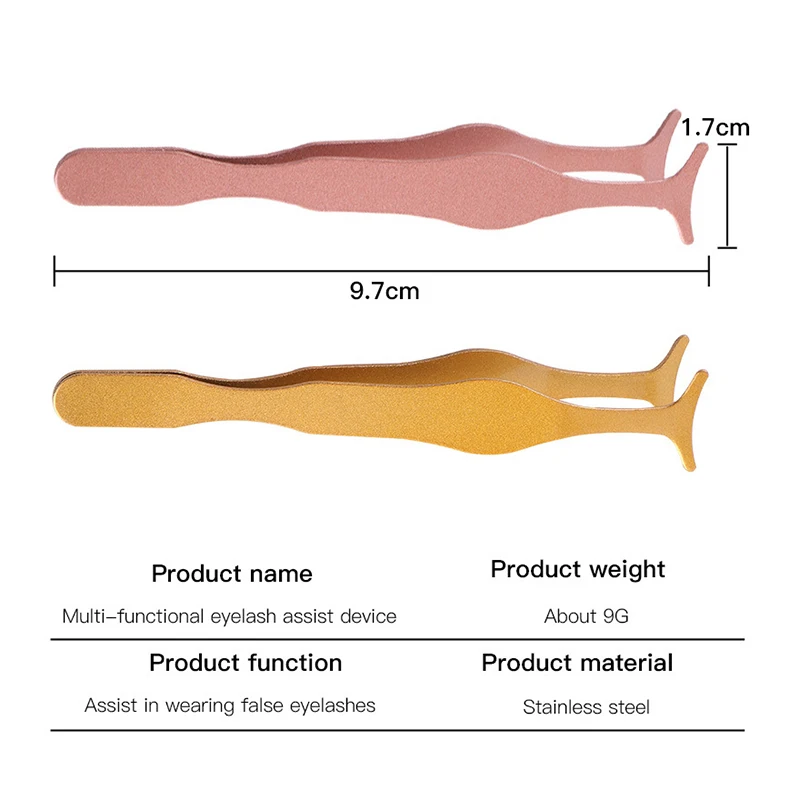 1 pz Pinzette per ciglia finte Applicatore per ciglia finte Estensione ciglia in acciaio inossidabile Bigodino Pinza Clip Morsetto Strumenti di trucco