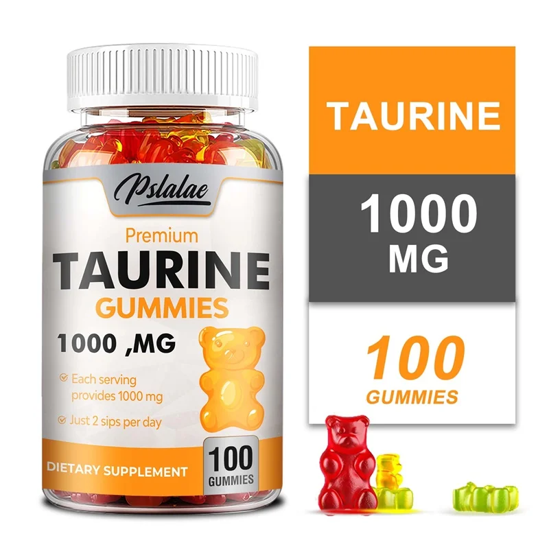 

Taurine Gummies - Supports Brain, Heart, Vision, Nervous System Health, Boosts Metabolism, and Improves Athletic Performance