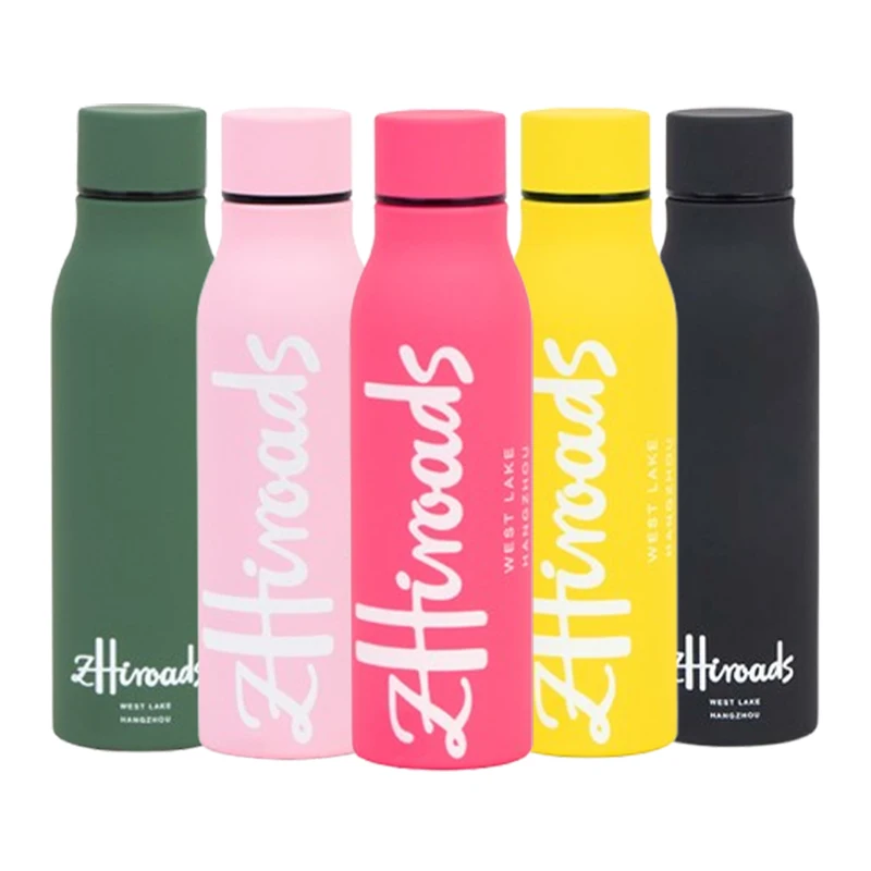 

zHiroads New Arrivals Rubber Paint Insulated Stainless Steel Water Bottle Sports Kettle Outdoor Vacuum Flask Thermos Cup Bottle