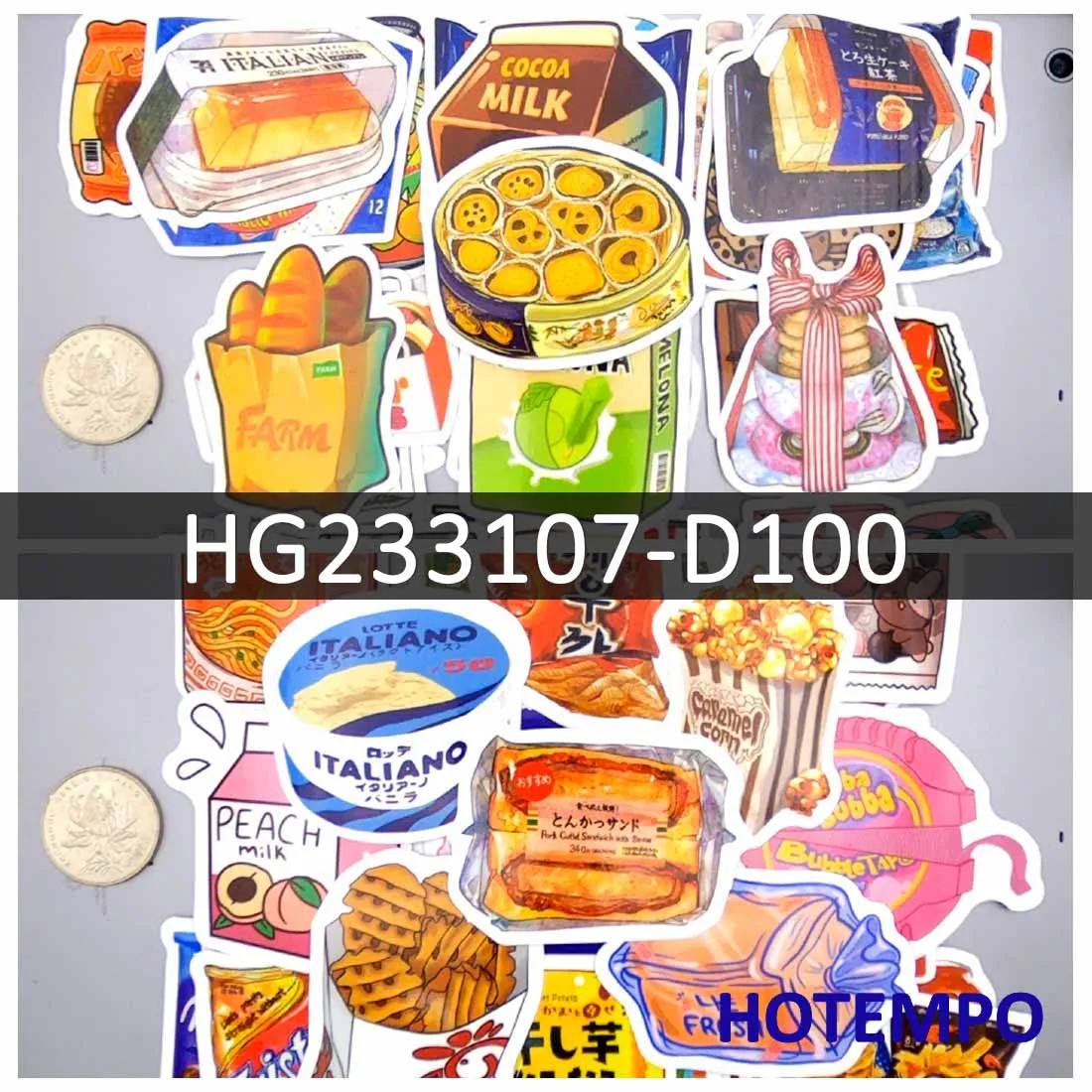 

50/100Pieces Cake Bread Drink Snack Cute Graffiti Yummy Food Stickers for Kids Scrapbook Diary Luggage Phone Laptop Sticker Toys