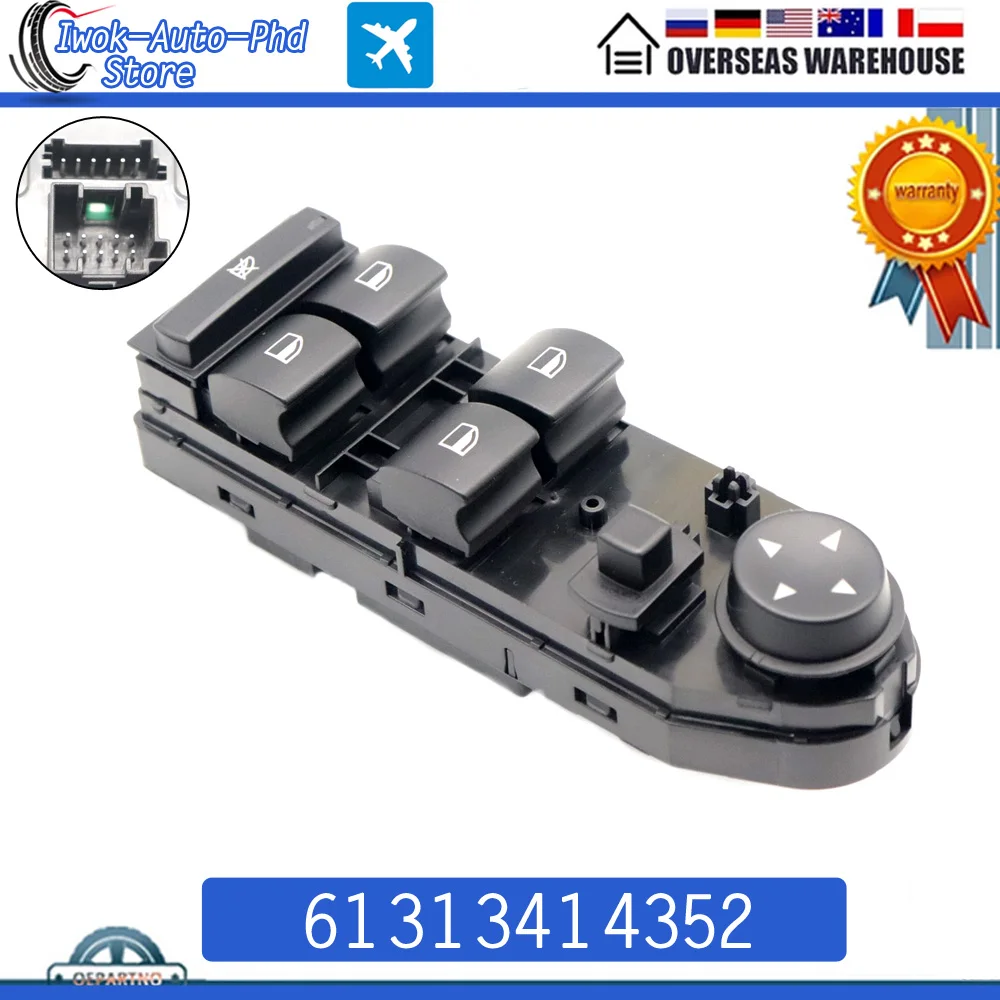 61313414352 Electric Panel Power Window Switch Front Left Standard For 2004-2010 BMW E83 X3 DWS-898 DWS898 3414352