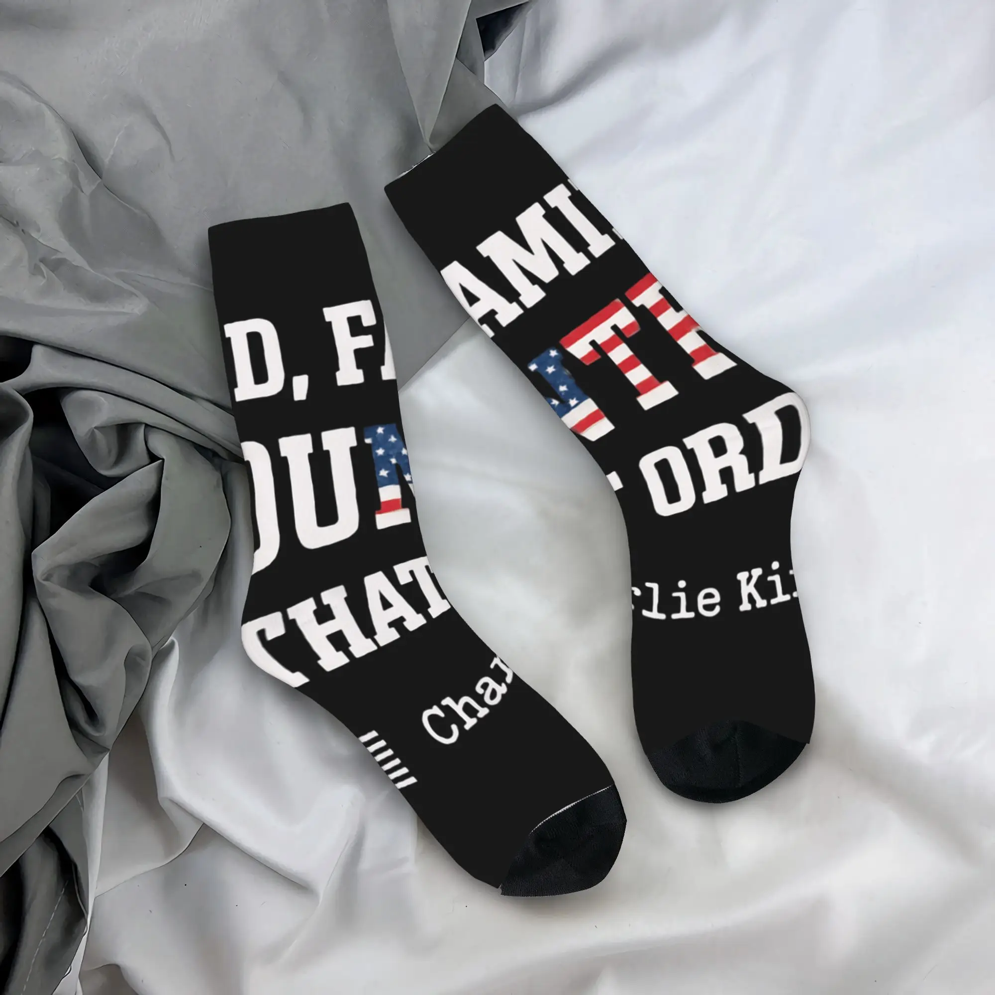 

Charlie Kirk Stockings Adults Men Socks Quality Fashion Socks Autumn Outdoor Anti-Slip Design Socks Gift