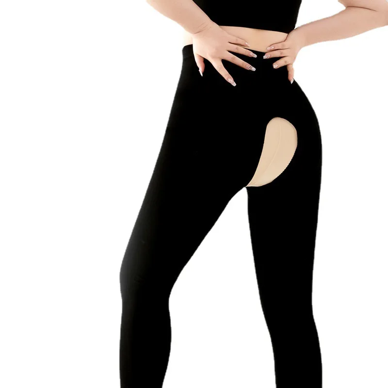 Women Stockings Open Crotch Big Size Velvet Thick Sexy Pantyhose Split Pant Female Tights Plus Size Skin Ladies Tight Crotchless