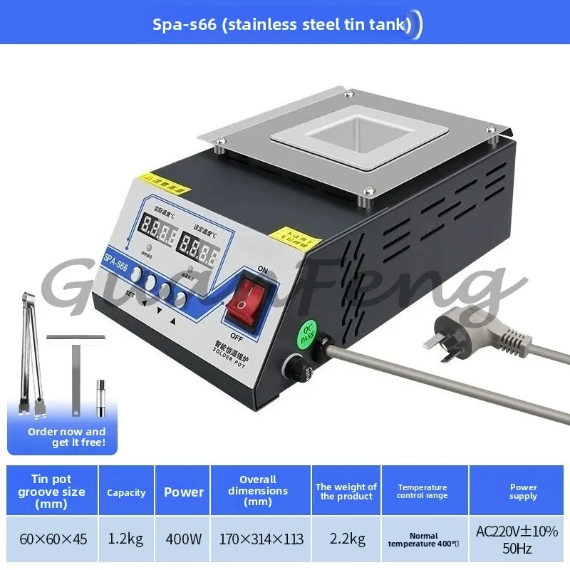 Desktop Digital Dip Soldering Machine Constant Temp Soldering Furnace 220V Lead-free Hot Soldering Tin Melting Furnace