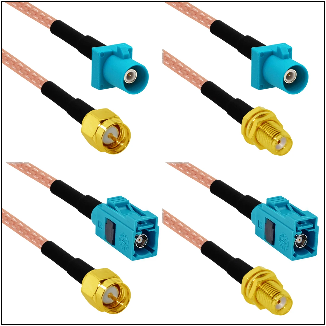 Fakra Z Type Mannelijk Vrouwelijk Paars Naar Sma Plug Jack Pigtail Kabel Adapter Rg 316 15Cm Groothandel Nieuw Voor Gps